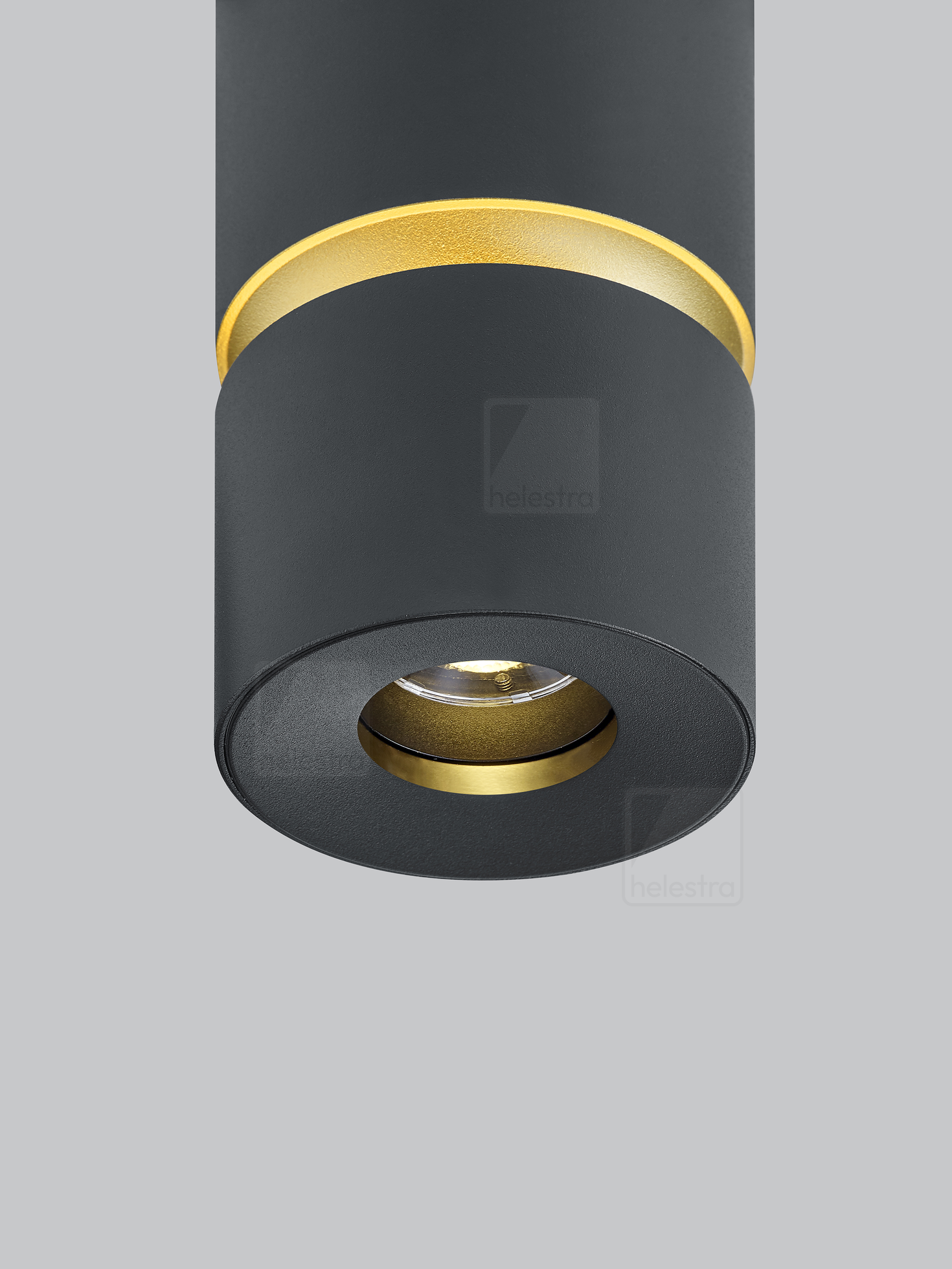 Helestra ROK  Plafonnier aluminium noir - or