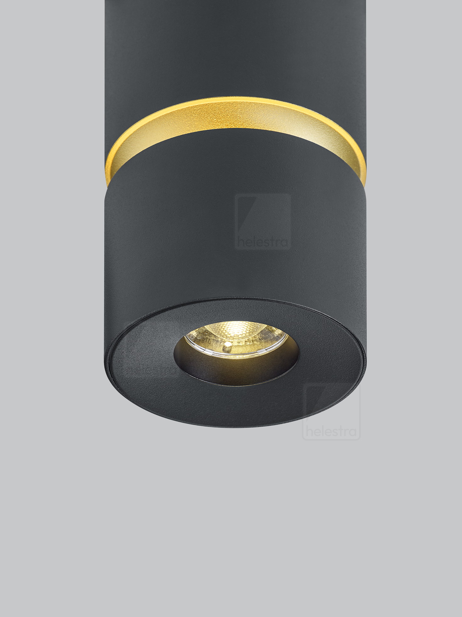 Helestra ROK  Plafonnier aluminium noir - or