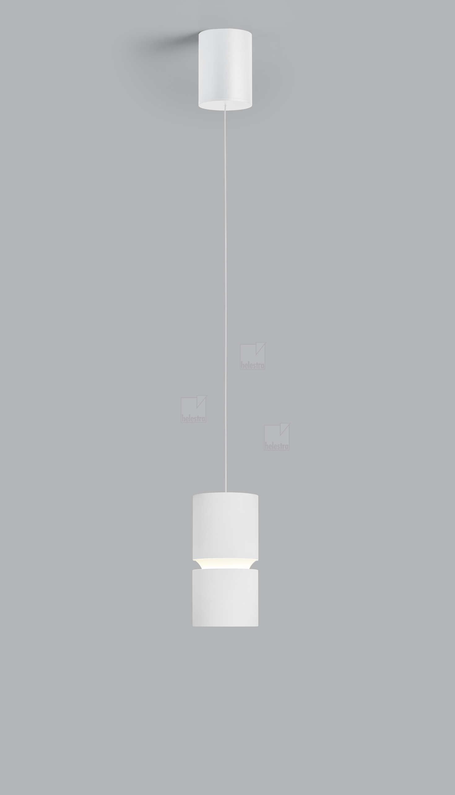 Helestra ROK  pendant luminaire aluminium mat white
