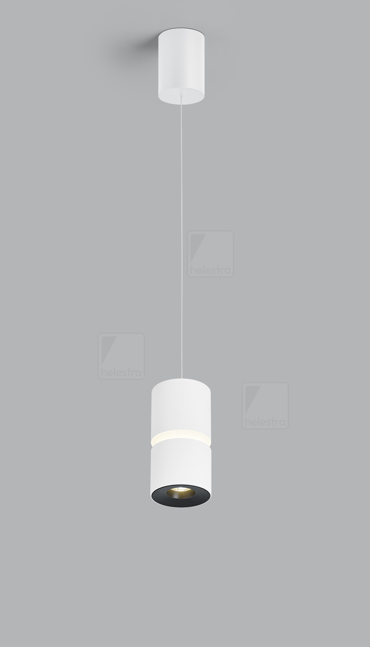 Helestra ROK  suspension lumineuse aluminium blanc mat