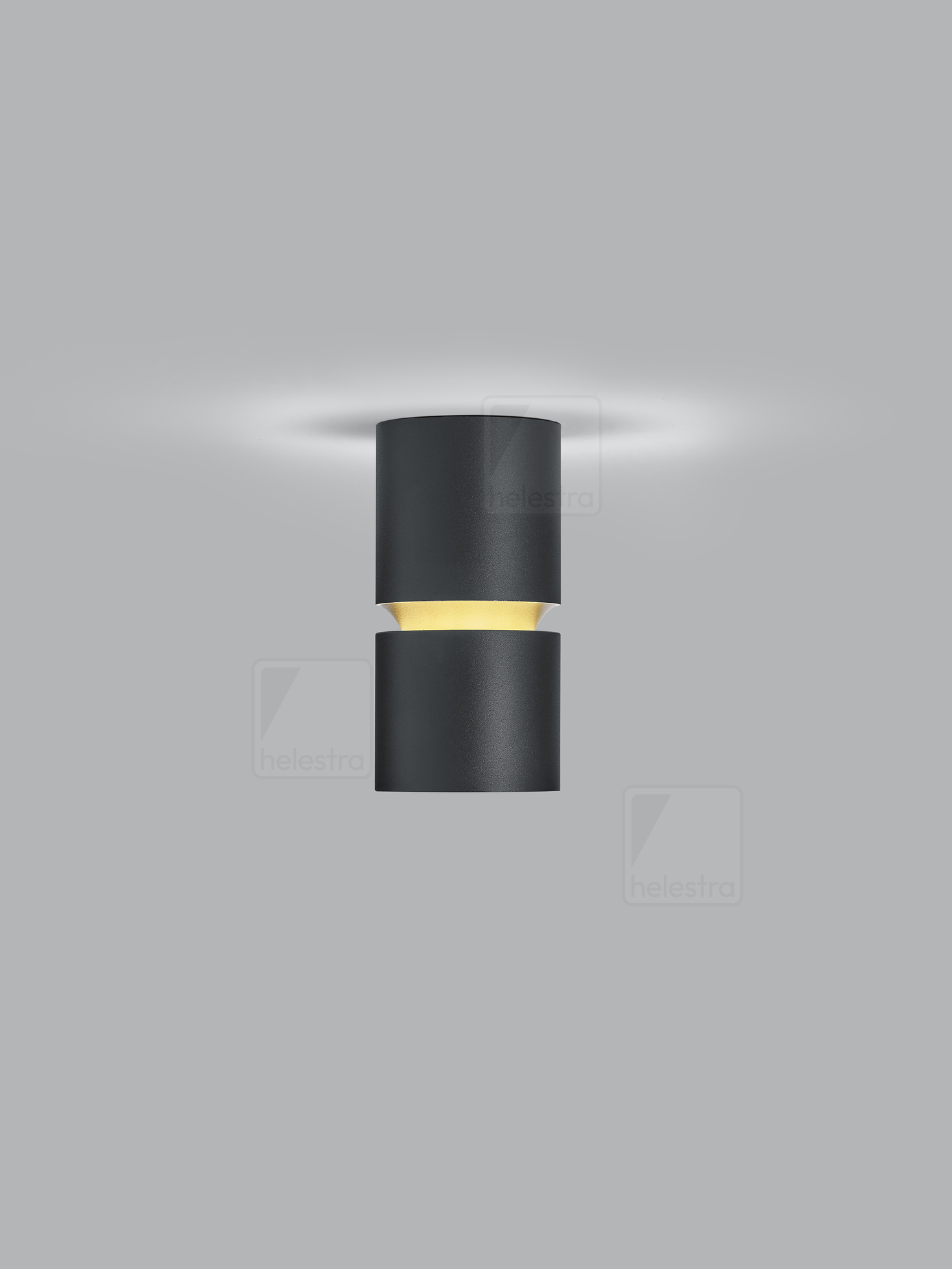 Helestra ROK  Plafonnier aluminium noir - or