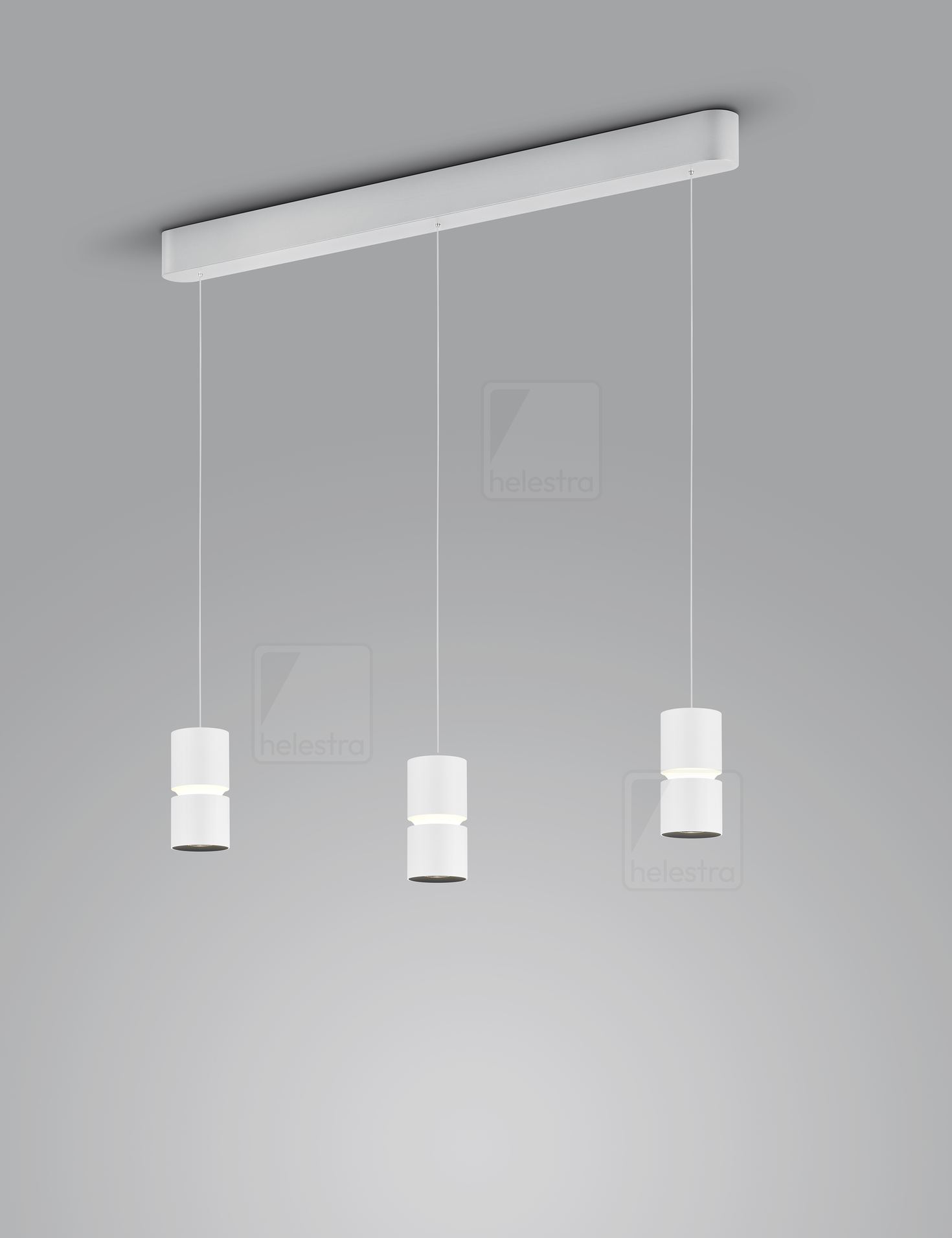 Helestra ROK  suspension lumineuse aluminium blanc mat