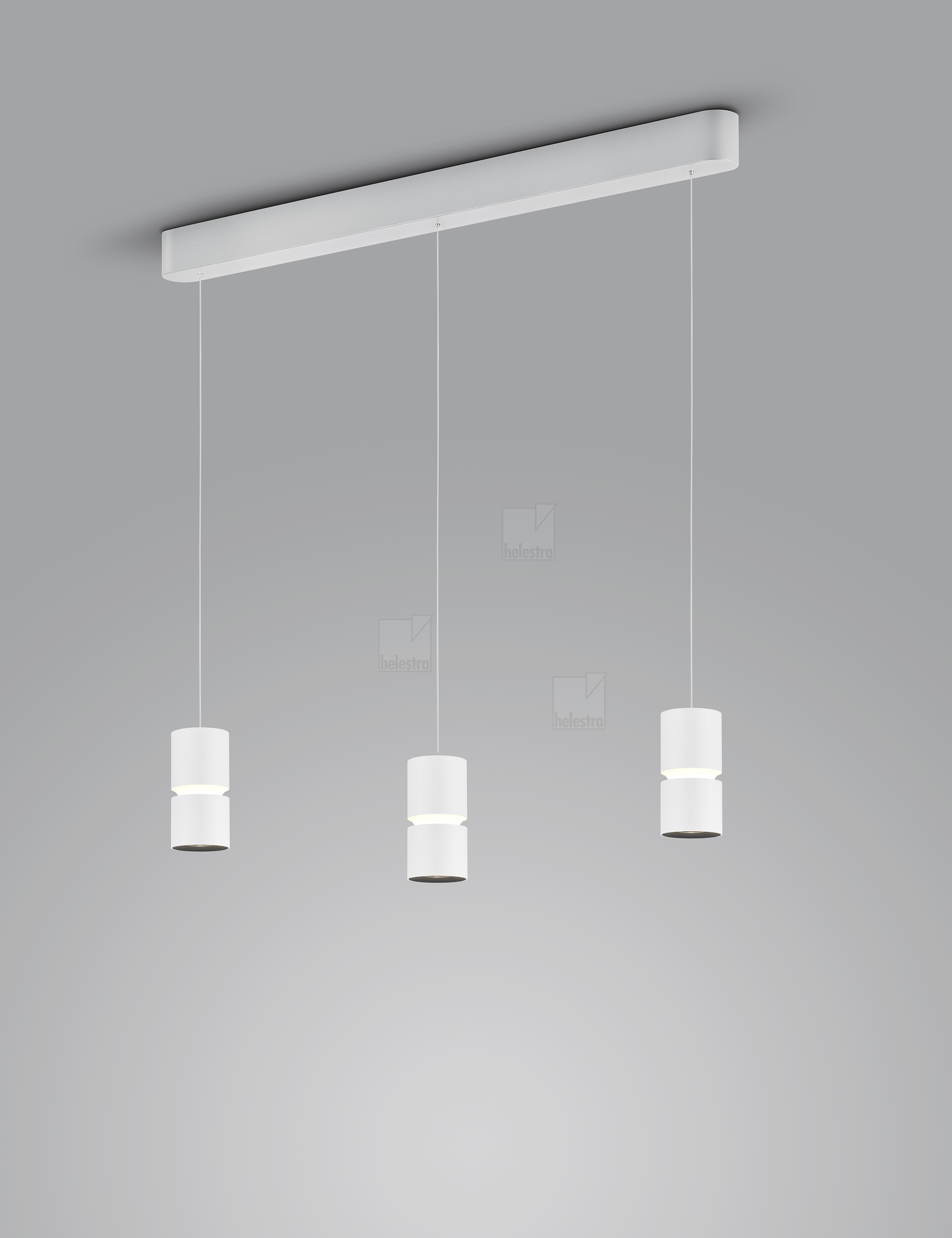 Helestra ROK  pendant luminaire aluminium mat white