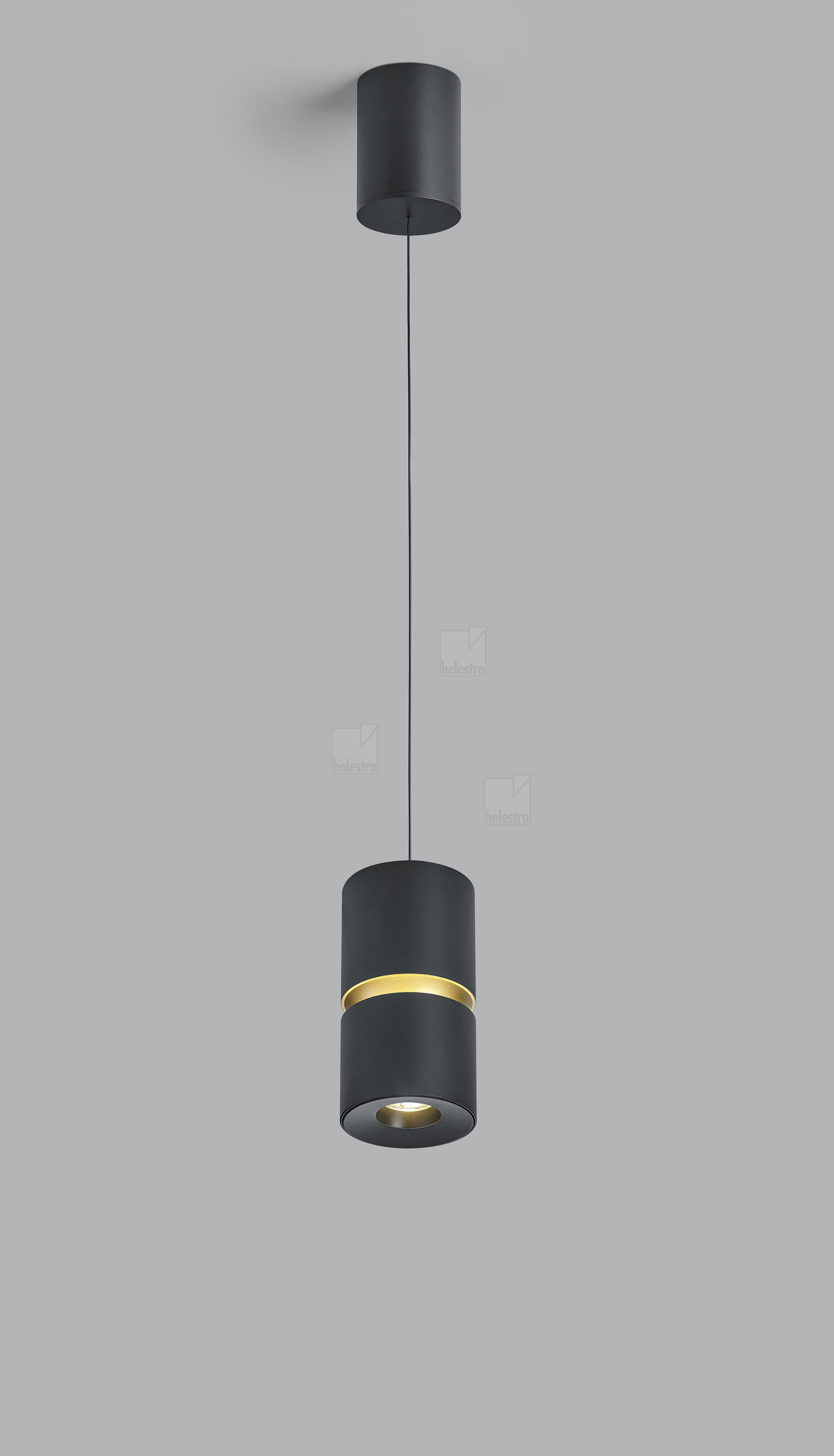 Helestra ROK  pendant luminaire aluminium black -gold