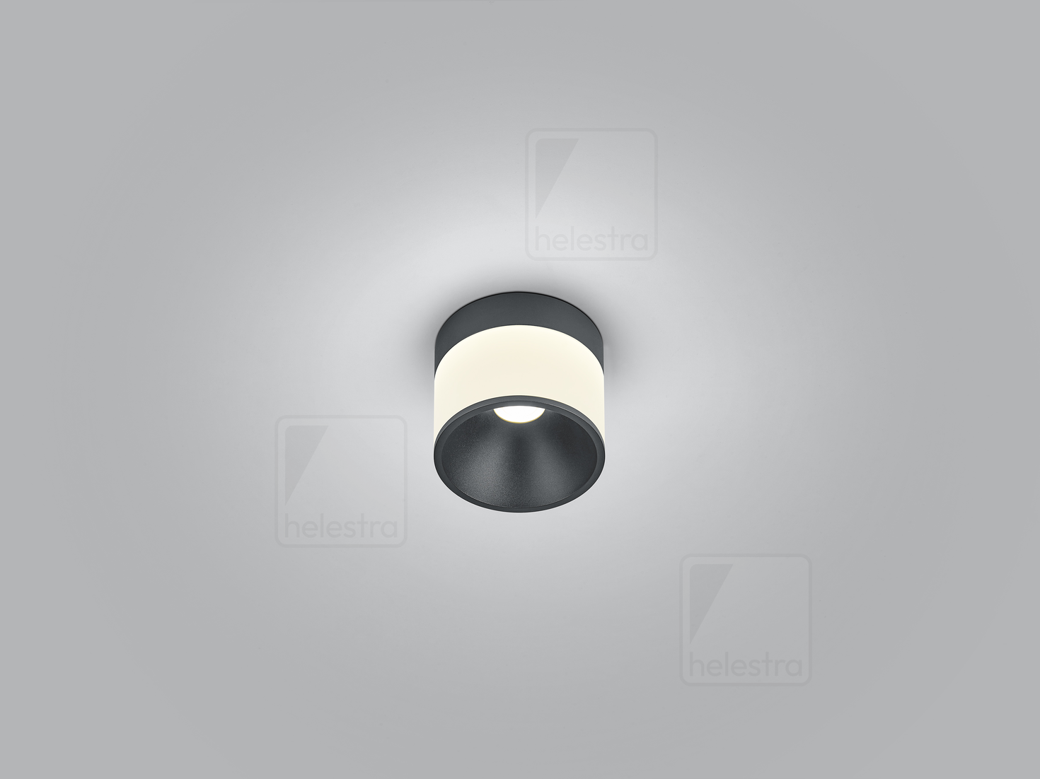 Helestra SOU  Plafonnier aluminium noir mat