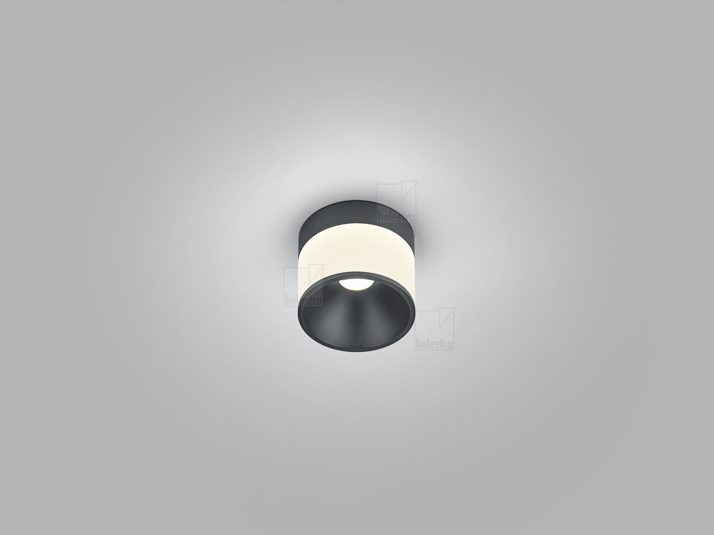 Helestra SOU  ceiling luminaire aluminium mat black