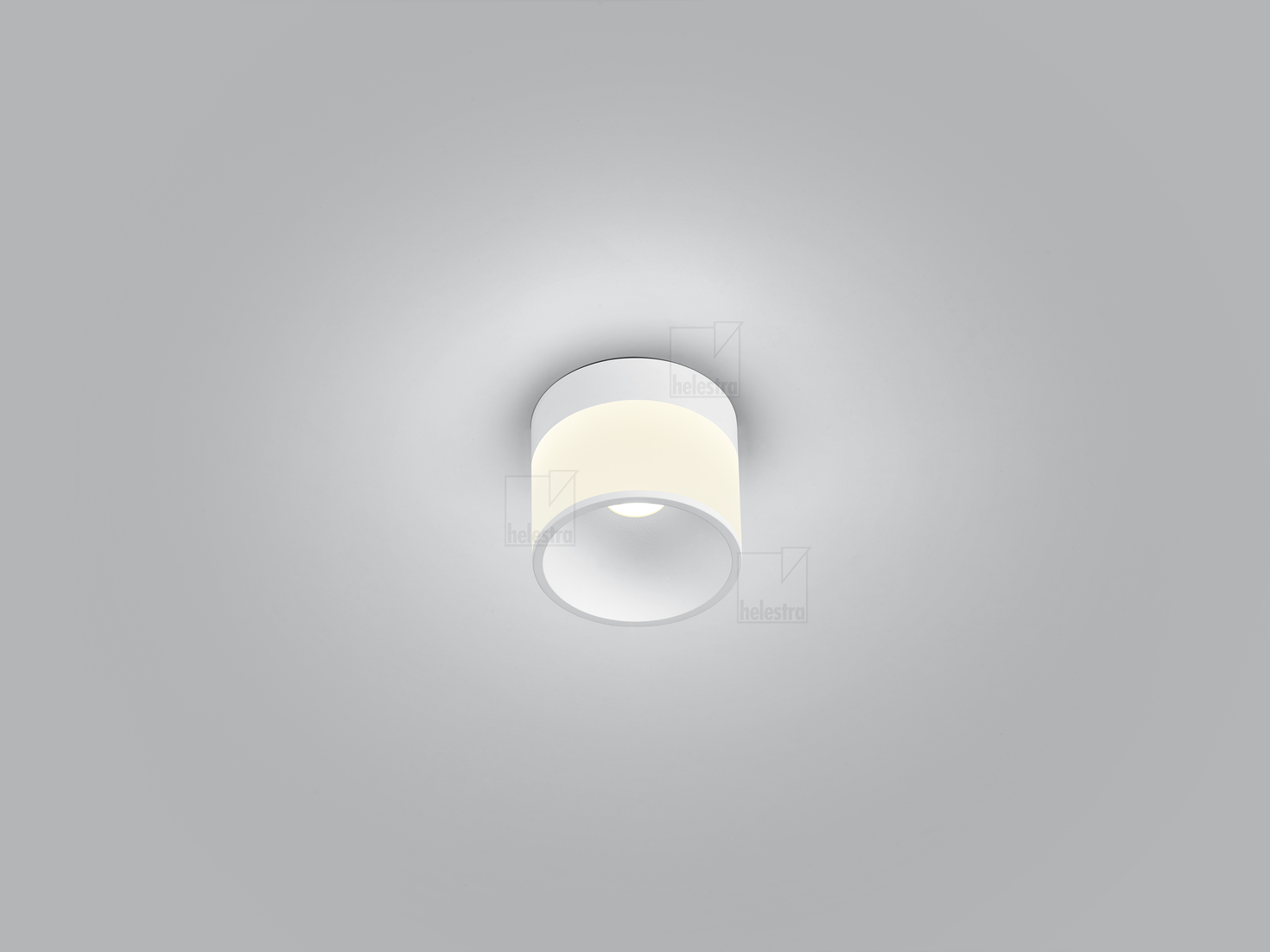 Helestra SOU  ceiling luminaire aluminium mat white