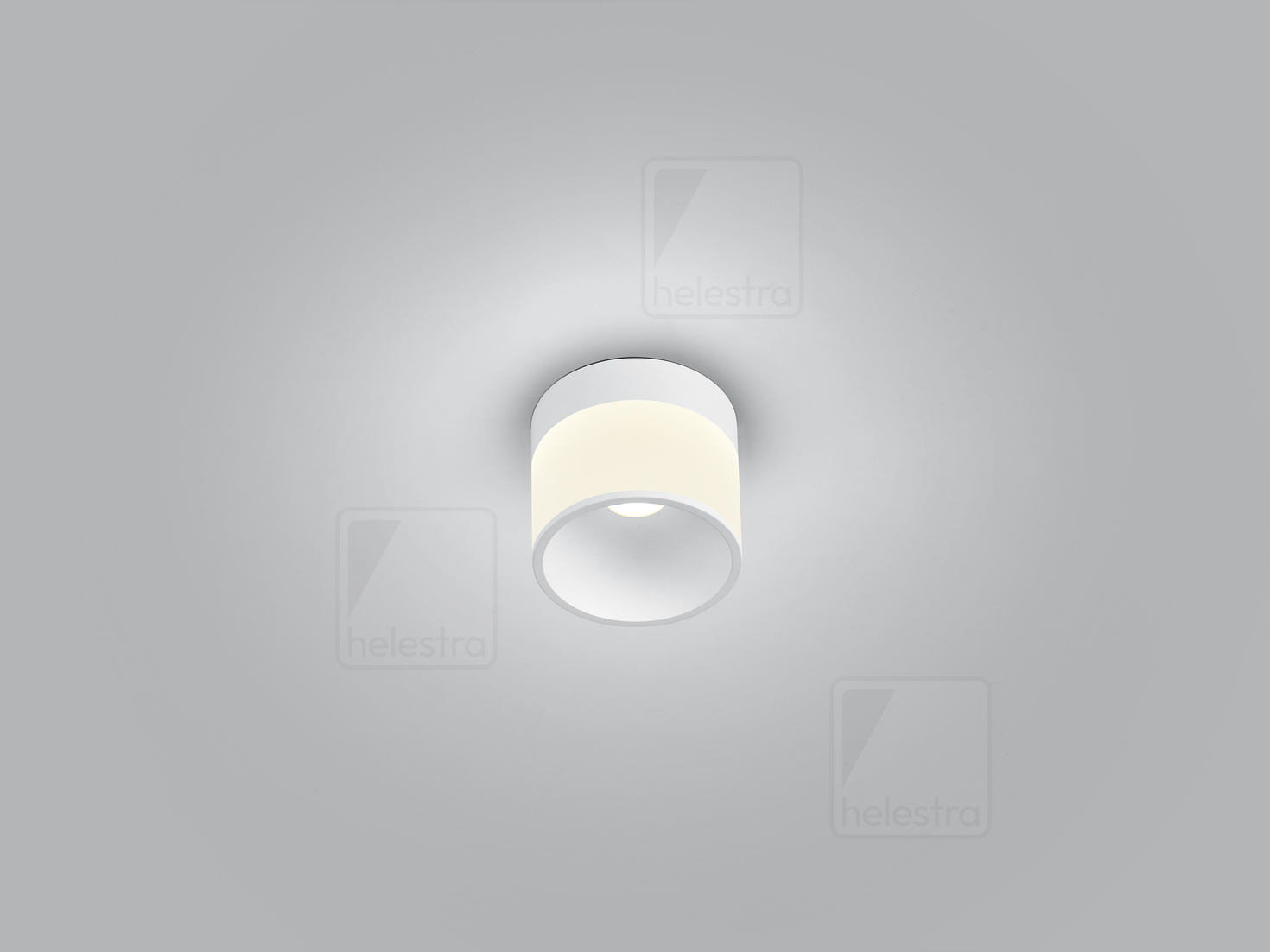 Helestra SOU  ceiling luminaire aluminium mat white