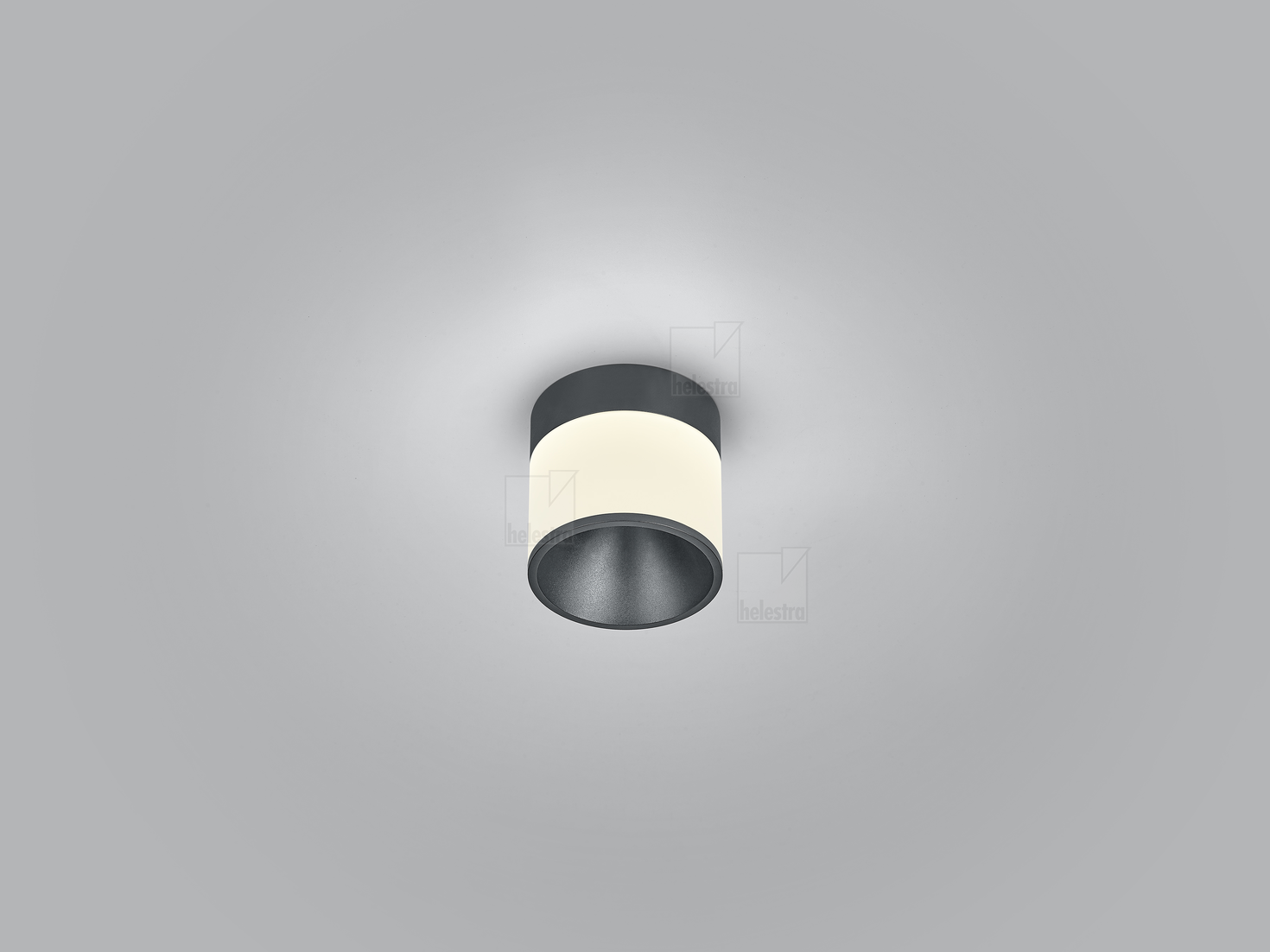 Helestra SOU  ceiling luminaire aluminium mat black