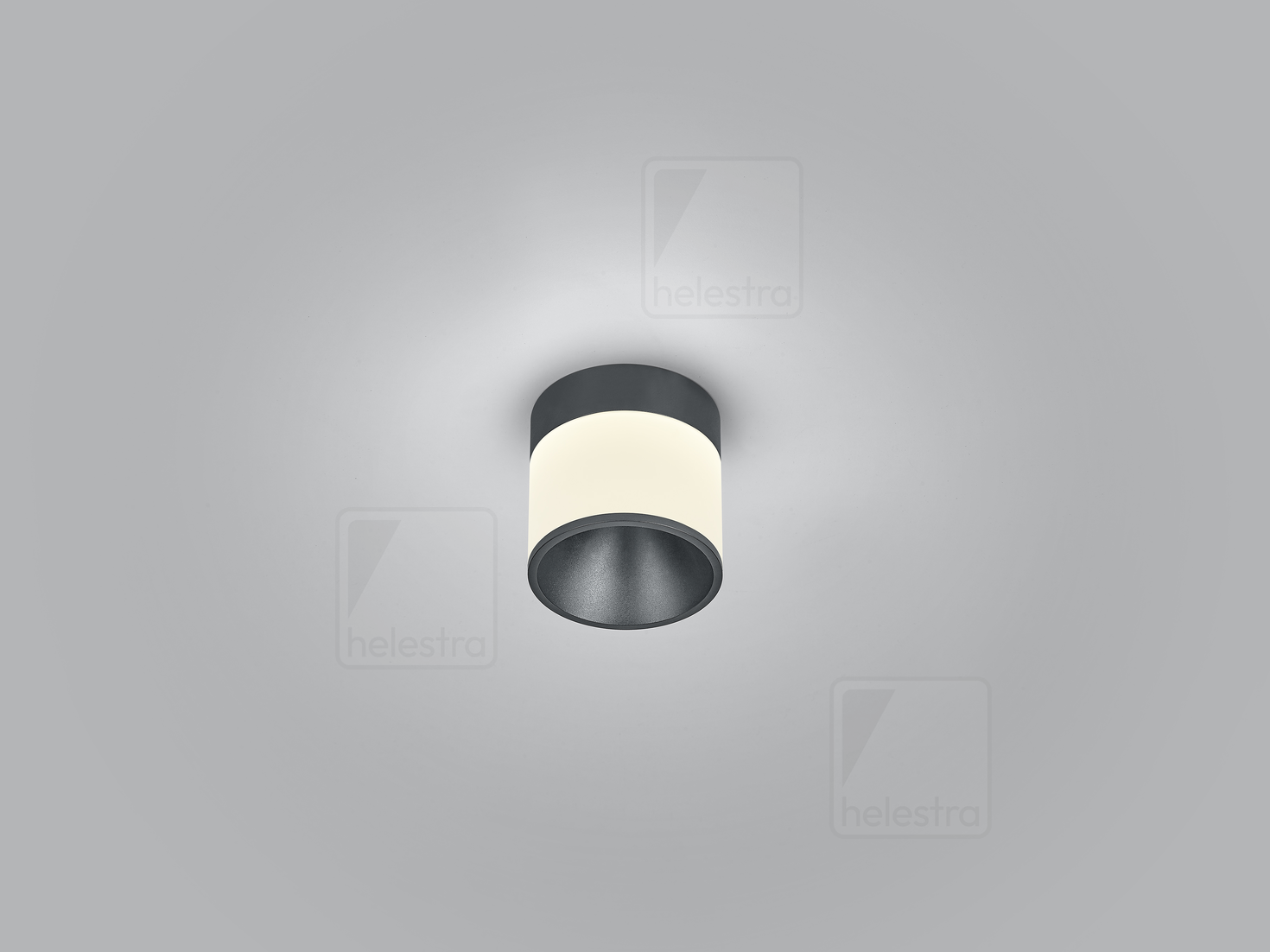 Helestra SOU  ceiling luminaire aluminium mat black