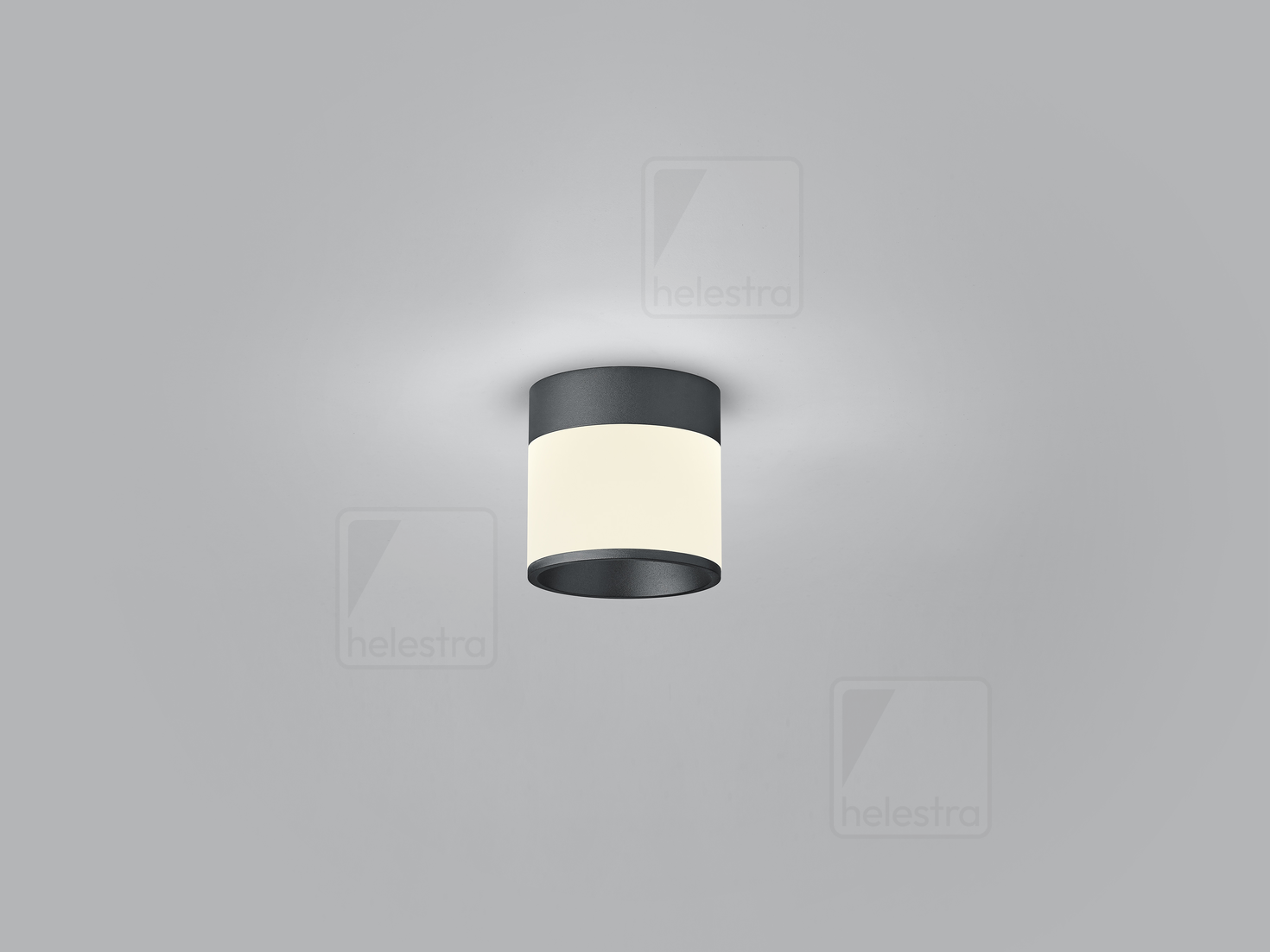 Helestra SOU  Plafonnier aluminium noir mat