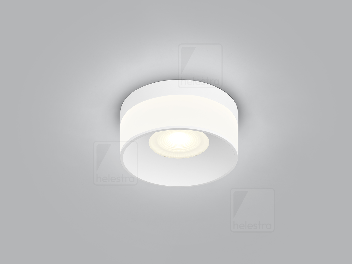 Helestra SOU  Plafonnier aluminium blanc mat