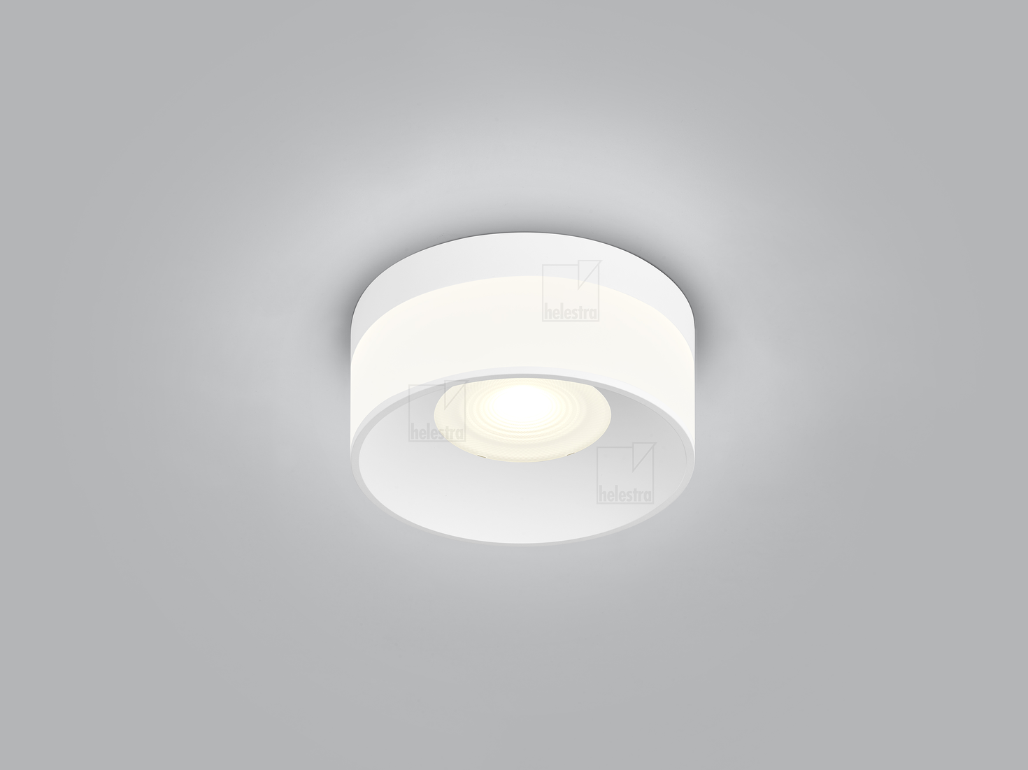 Helestra SOU  ceiling luminaire aluminium mat white