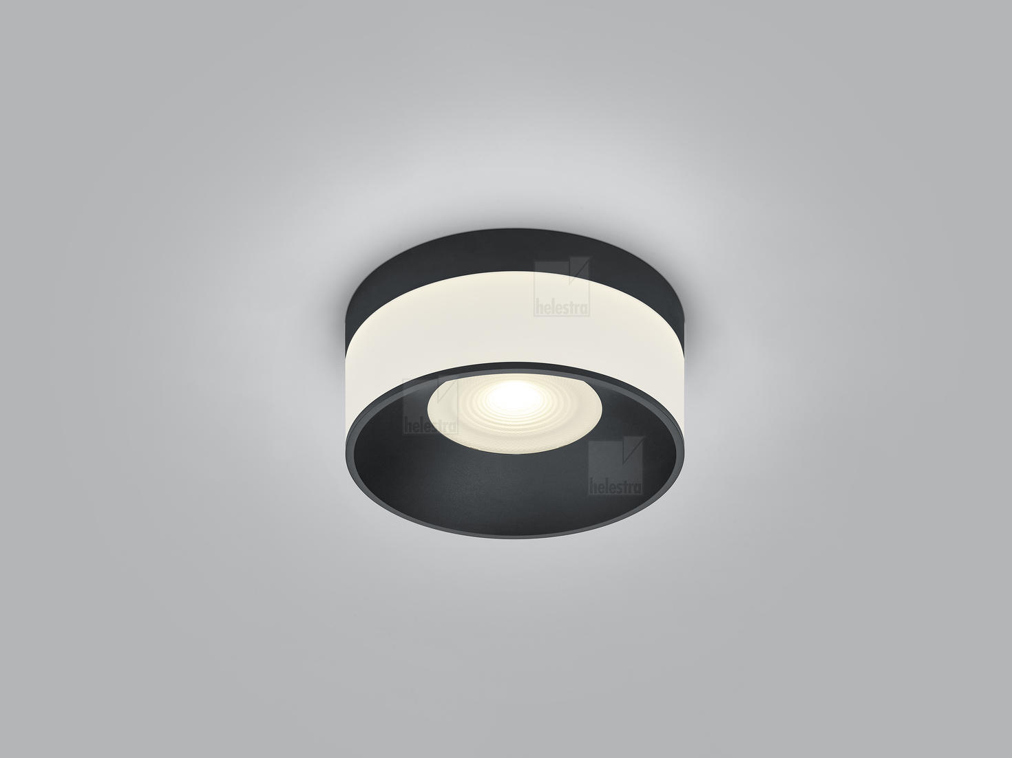 Helestra SOU  ceiling luminaire aluminium mat black