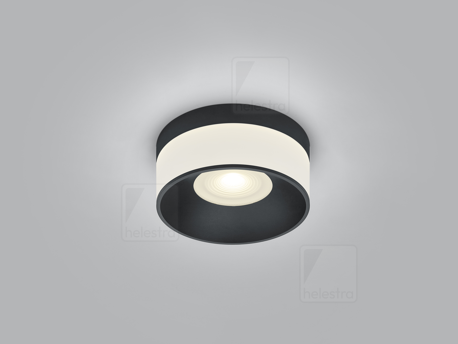 Helestra SOU  Plafonnier aluminium noir mat