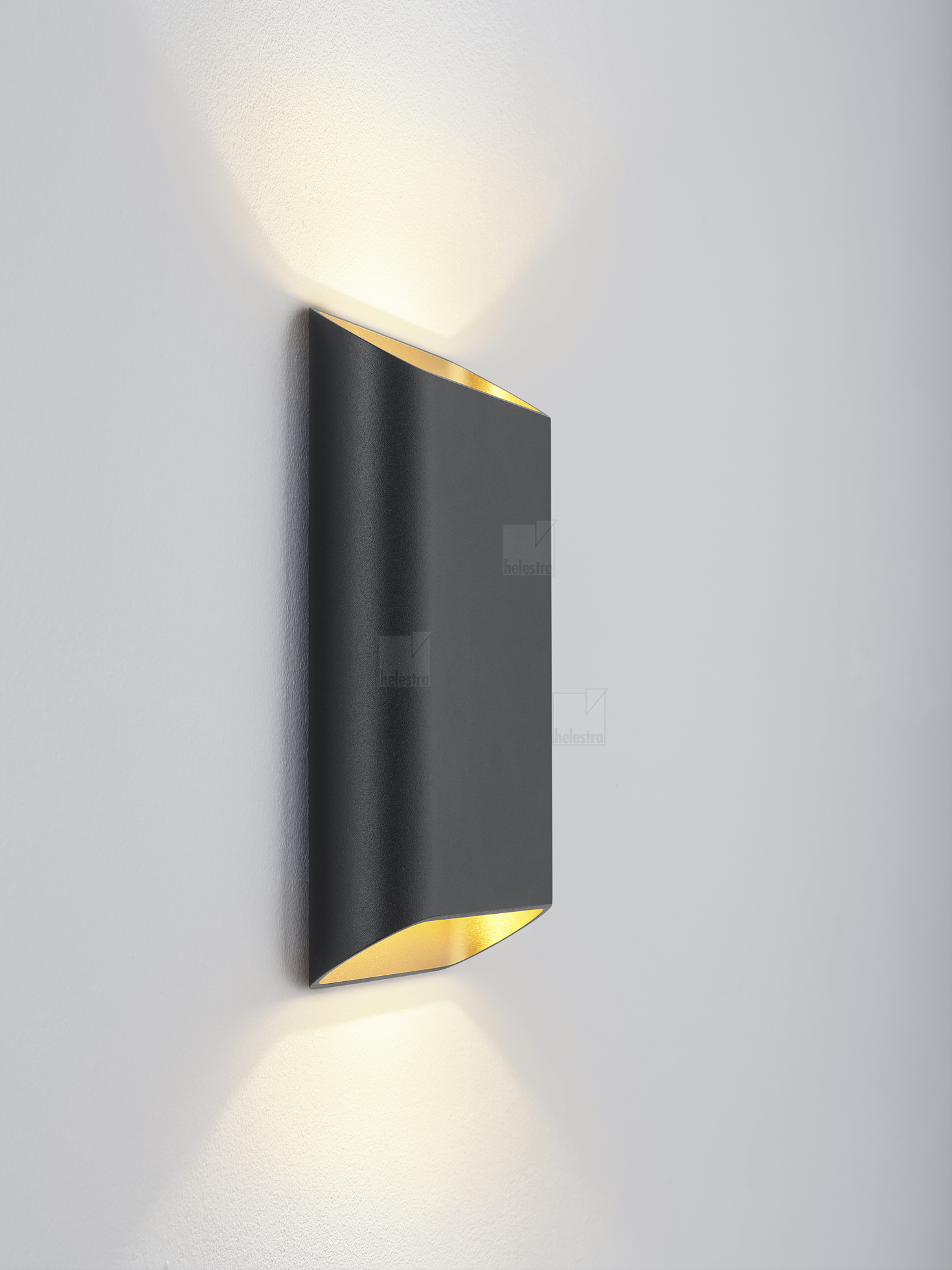Helestra TOCO  applique aluminium noir - or