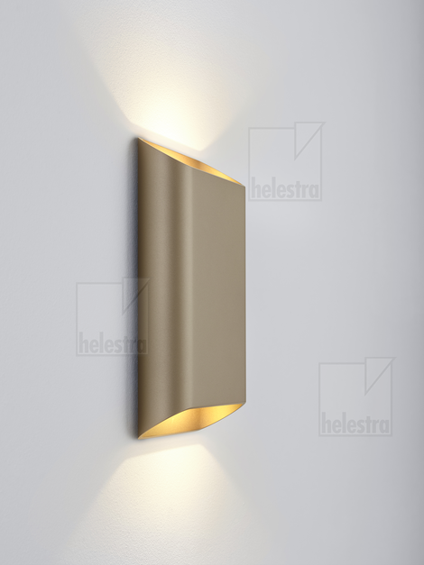 Helestra TOCO  Wandleuchte Aluminium coffee
