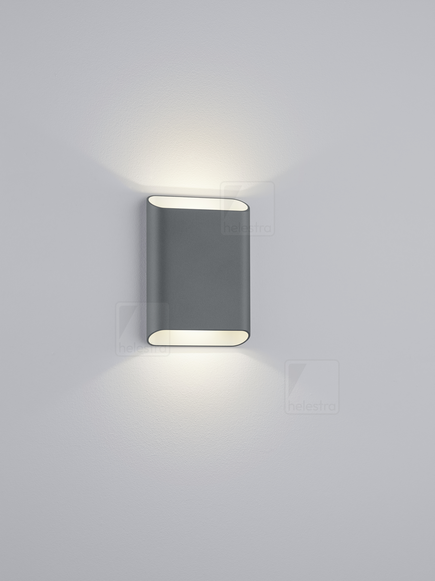 Helestra TOCO44  Wandleuchte Aluminium graphit