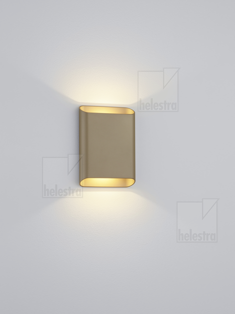 Helestra TOCO  Wandleuchte Aluminium coffee