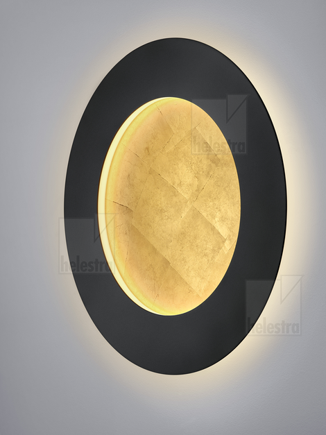 Helestra TURA Wand-/Deckenleuchte Stahl schwarz - gold