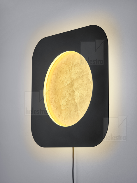 Helestra TURA Wand-/Deckenleuchte Stahl schwarz - gold