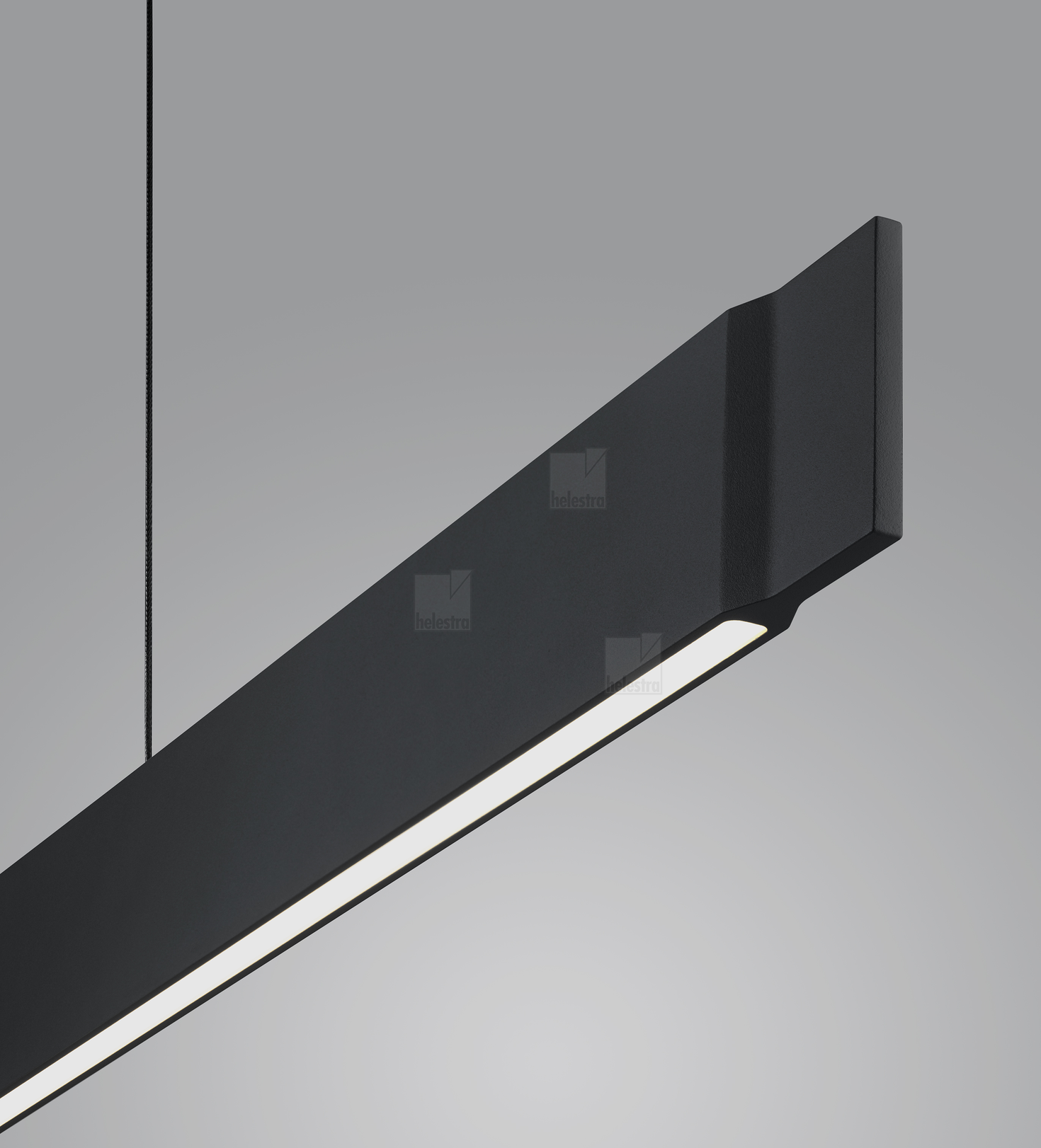 Helestra VANA  suspension lumineuse aluminium noir mat