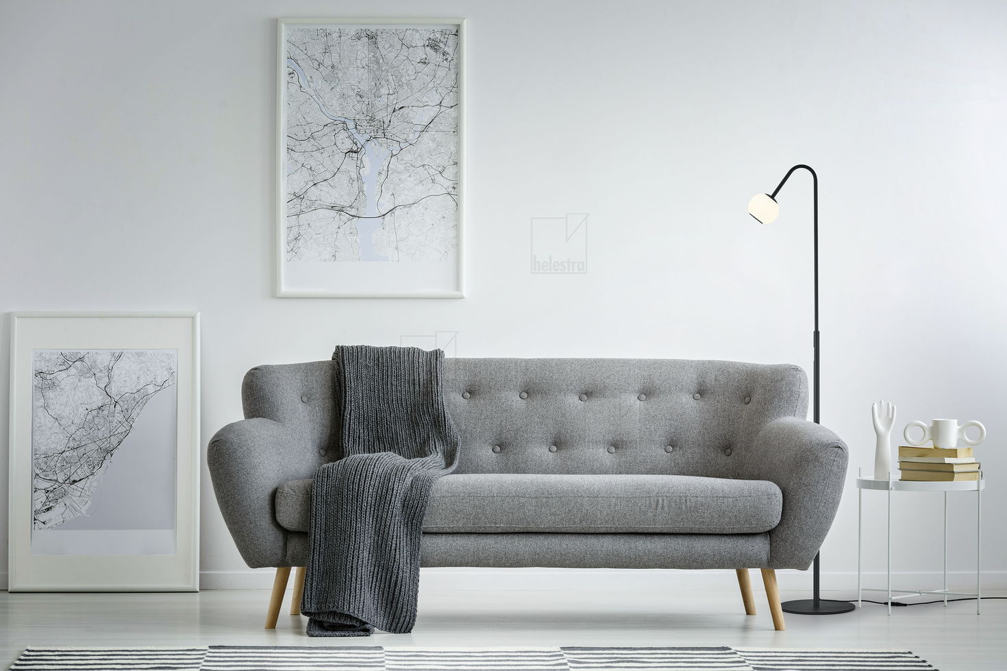Helestra BONO  Stehleuchte Aluminium mattschwarz