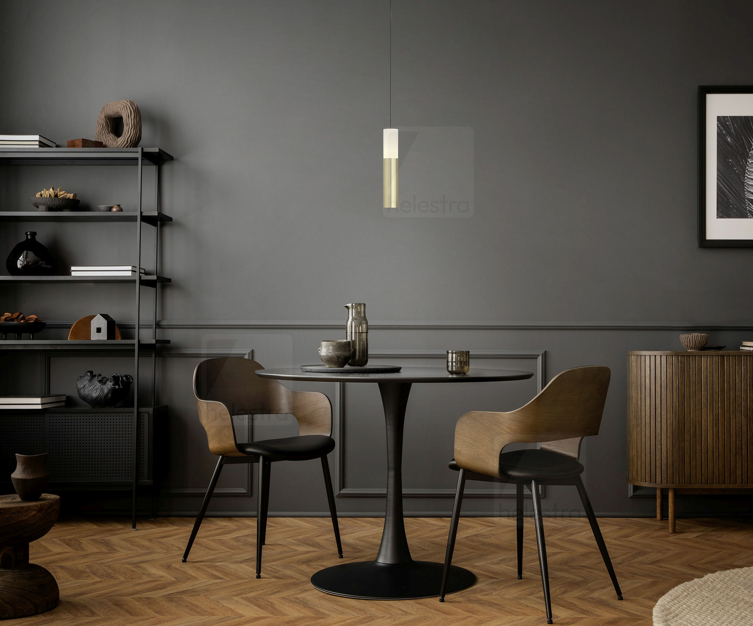 Helestra LIDOS  Pendelleuchte Aluminium schwarz - gold