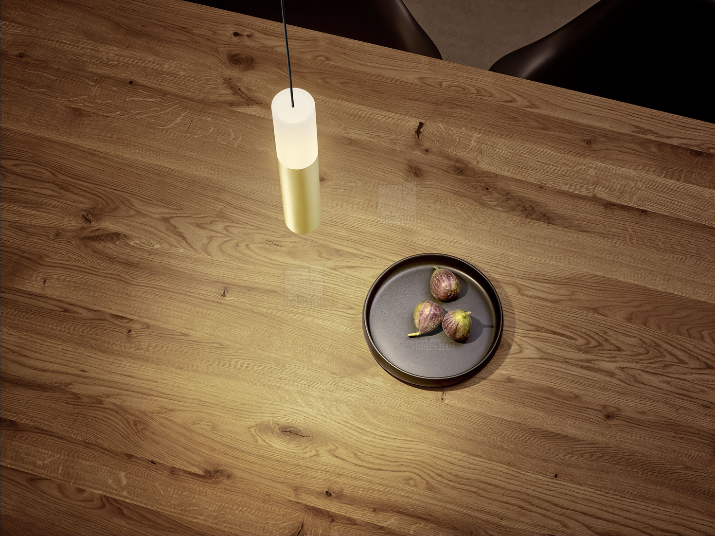 Helestra LIDOS  suspension lumineuse aluminium noir - or