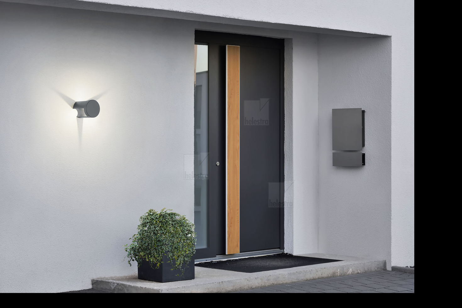 Helestra SKY  Wandleuchte Aluminium graphit