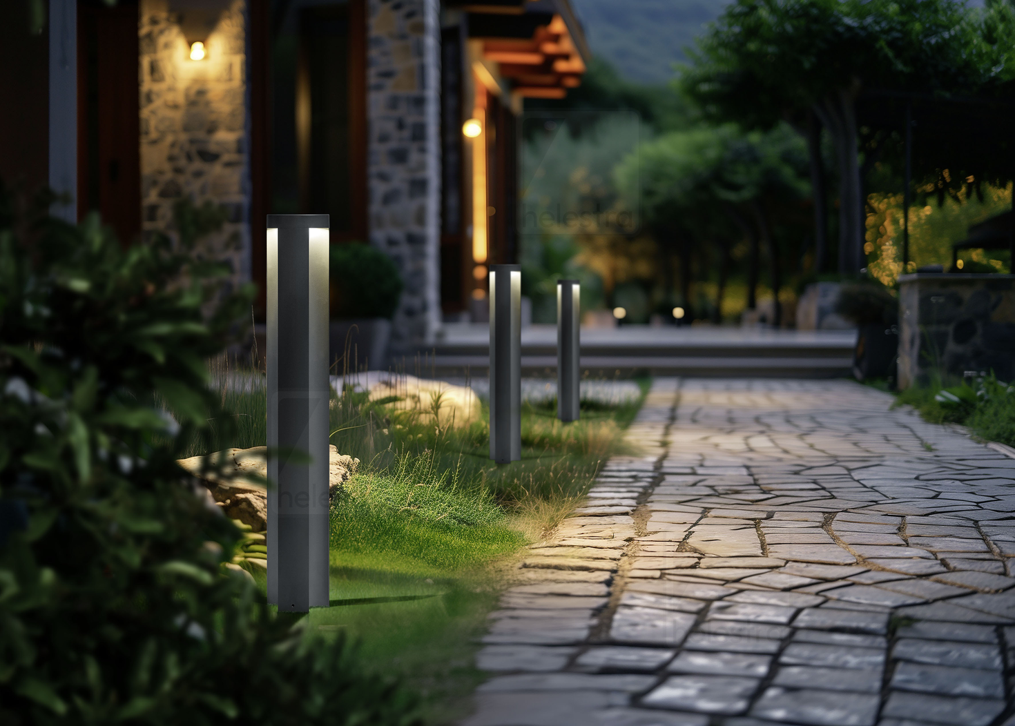 Helestra SKY  bollard luminaire aluminium graphite