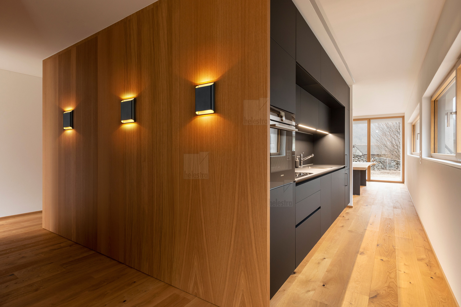Helestra TOCO  applique aluminium noir - or