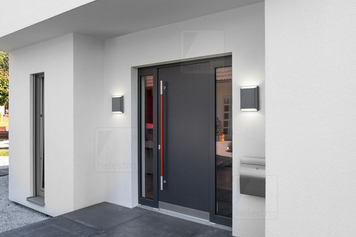 Helestra TOCO44  Wandleuchte Aluminium graphit
