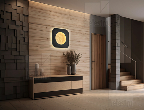 Helestra TURA Wand-/Deckenleuchte Stahl schwarz - gold