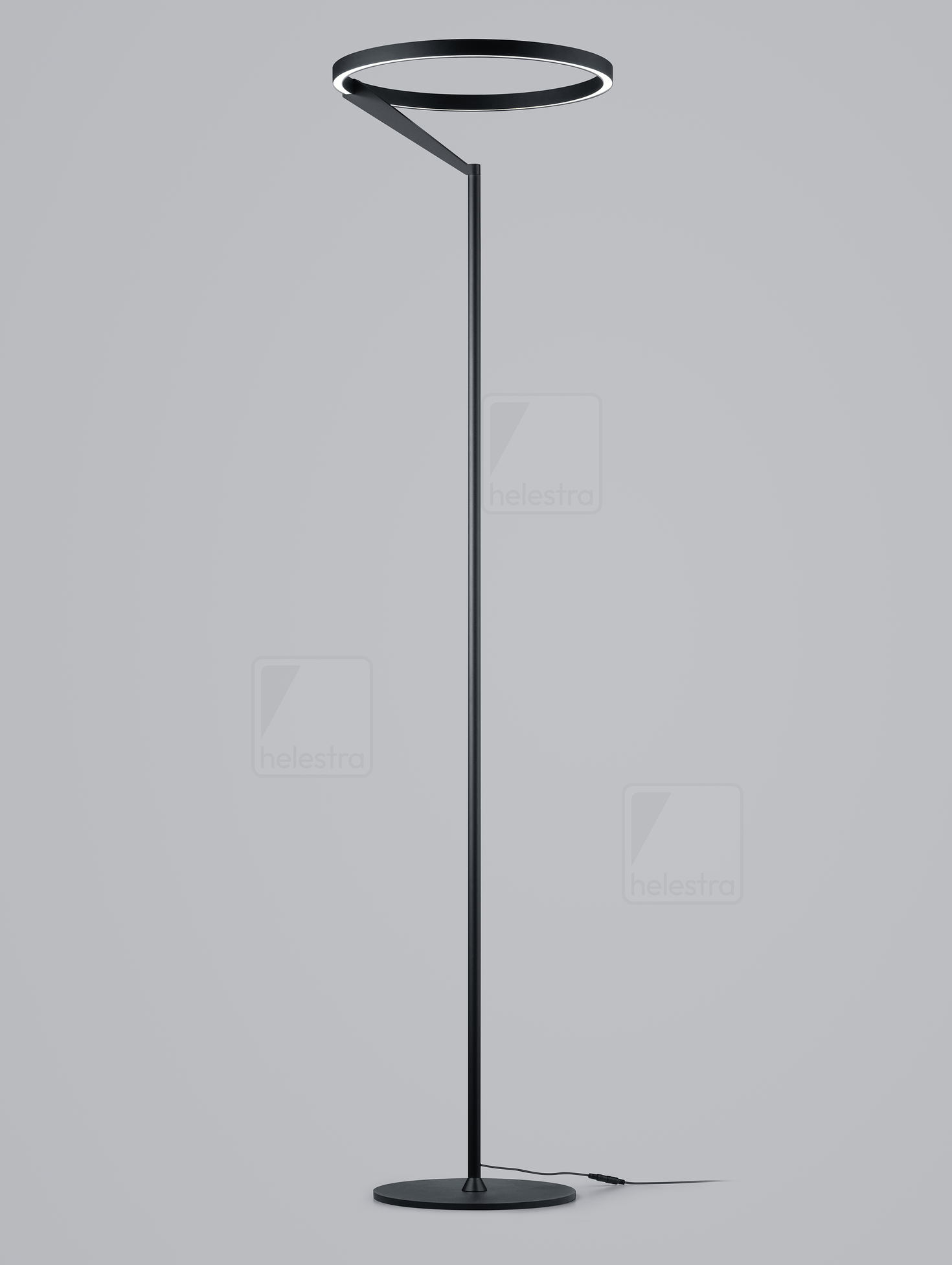 Helestra CHAZ  floor luminaire aluminium mat black