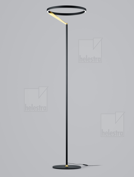 Helestra CHAZ  Stehleuchte Aluminium schwarz - gold