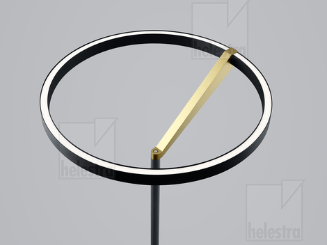 Helestra CHAZ  Stehleuchte Aluminium schwarz - gold