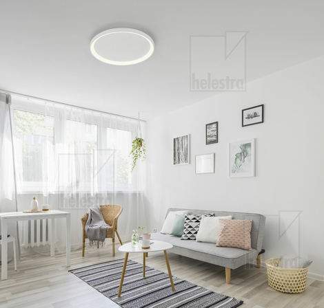 Helestra MORI  Plafonnier Acier blanc mat