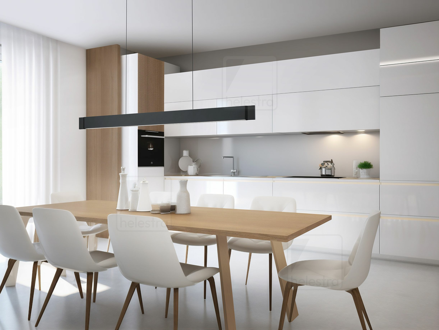 Helestra VANA  suspension lumineuse aluminium noir mat