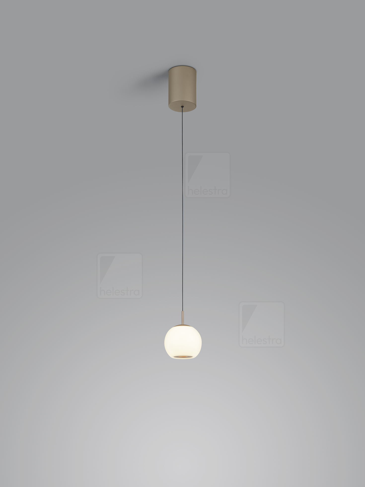 Helestra BONO  suspension lumineuse aluminium Café 