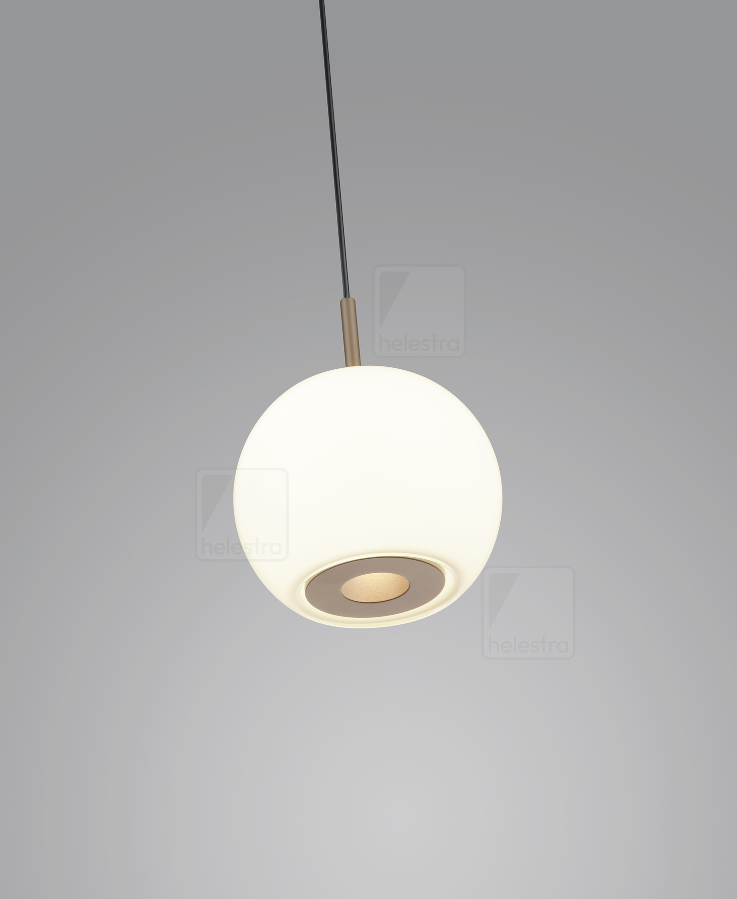 Helestra BONO  suspension lumineuse aluminium Café 