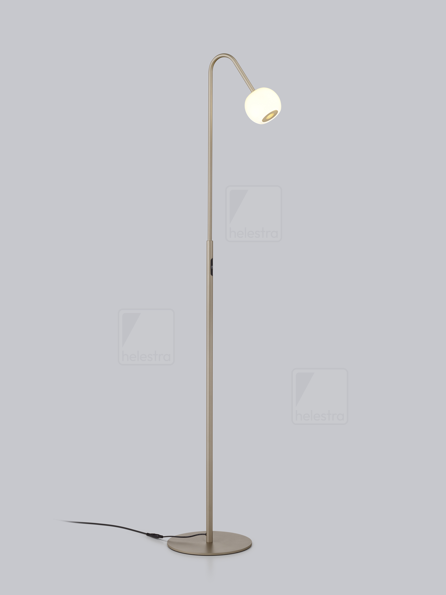 Helestra BONO  floor luminaire aluminium coffee