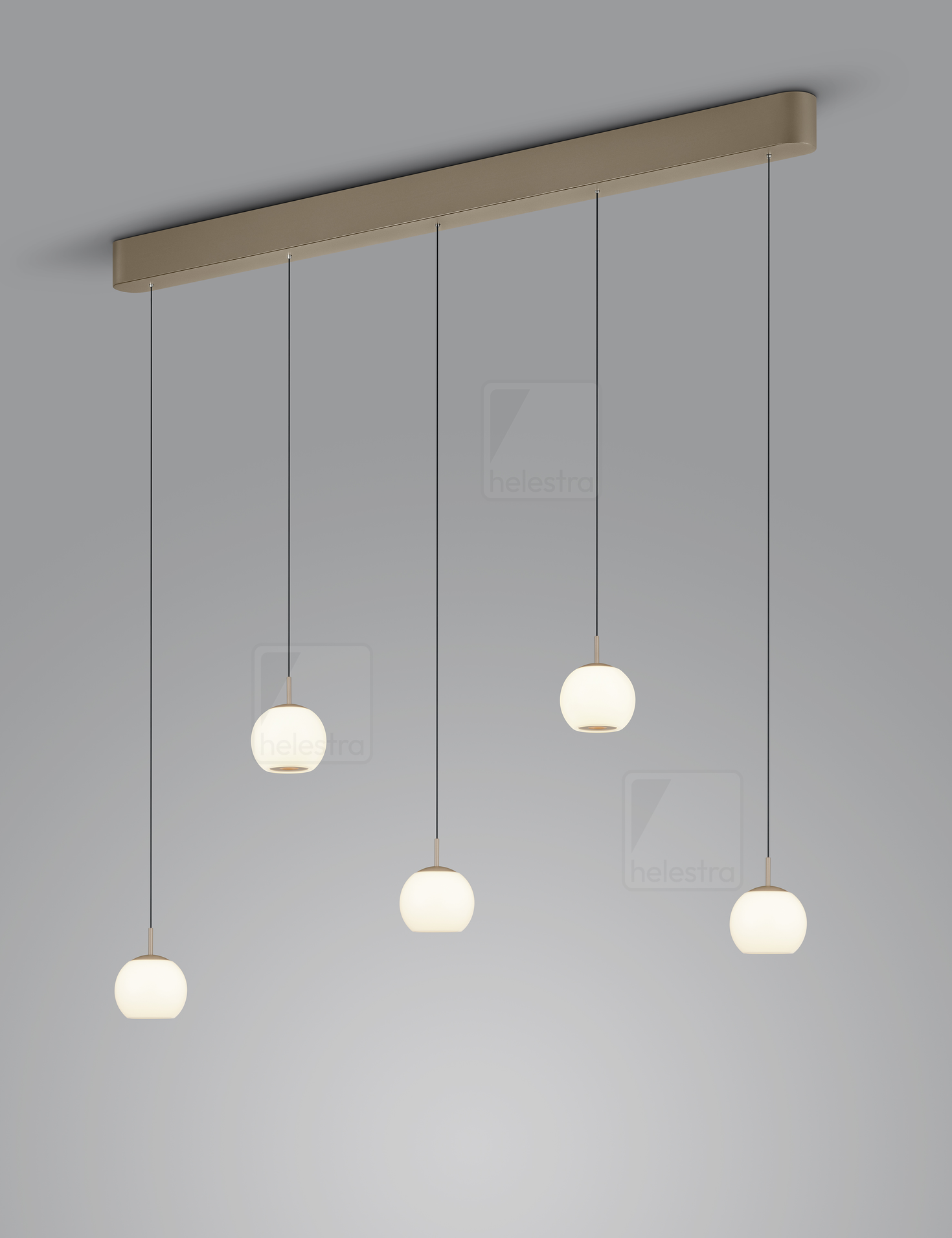 Helestra BONO  suspension lumineuse aluminium Café 