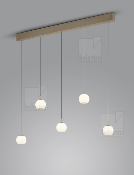 Helestra BONO  Pendelleuchte Aluminium coffee