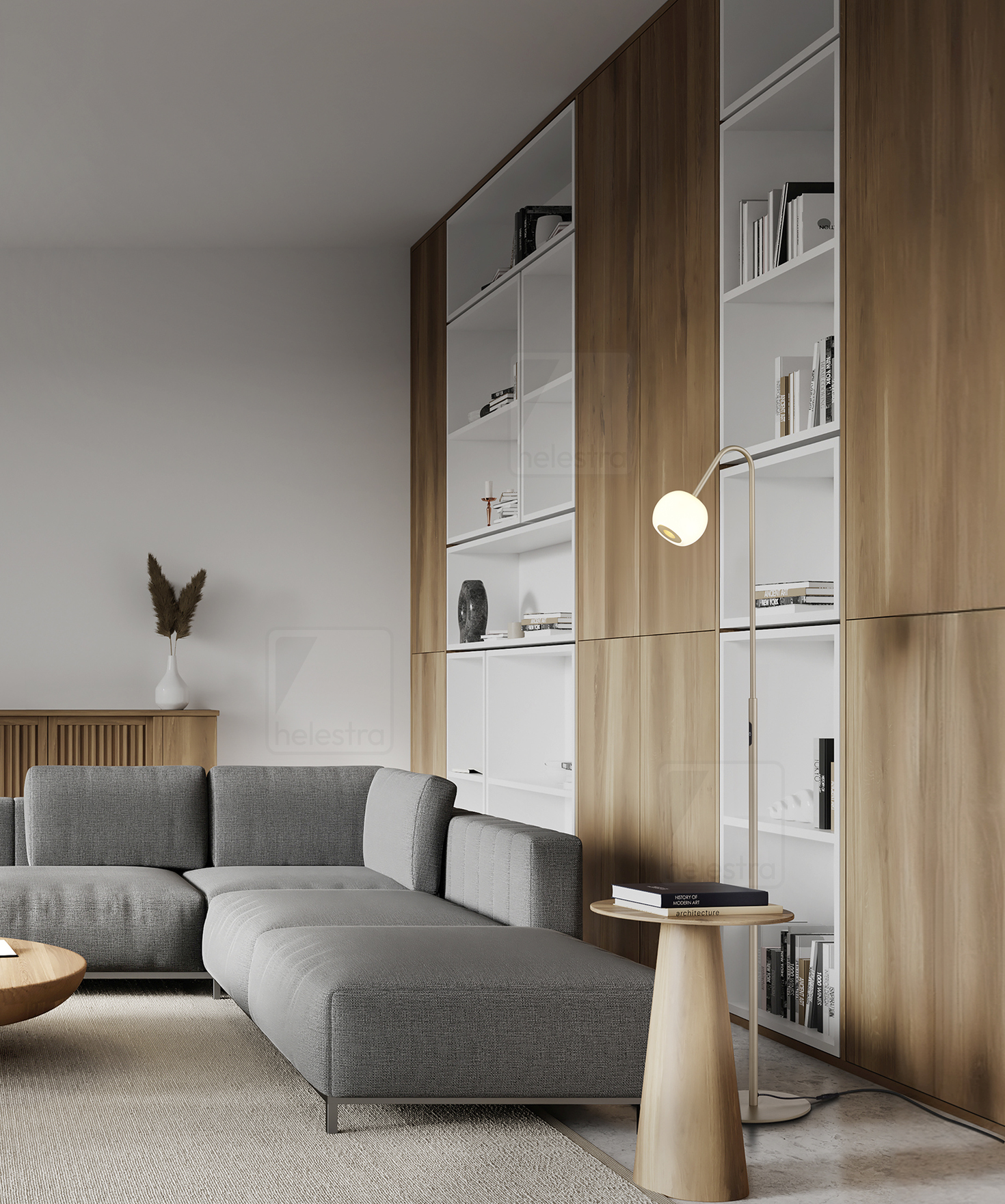 Helestra BONO  lampadaire aluminium Café 