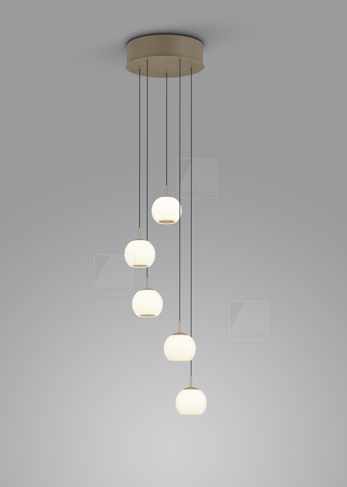Helestra BONO  pendant luminaire aluminium coffee