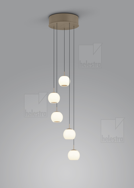 Helestra BONO  Pendelleuchte Aluminium coffee