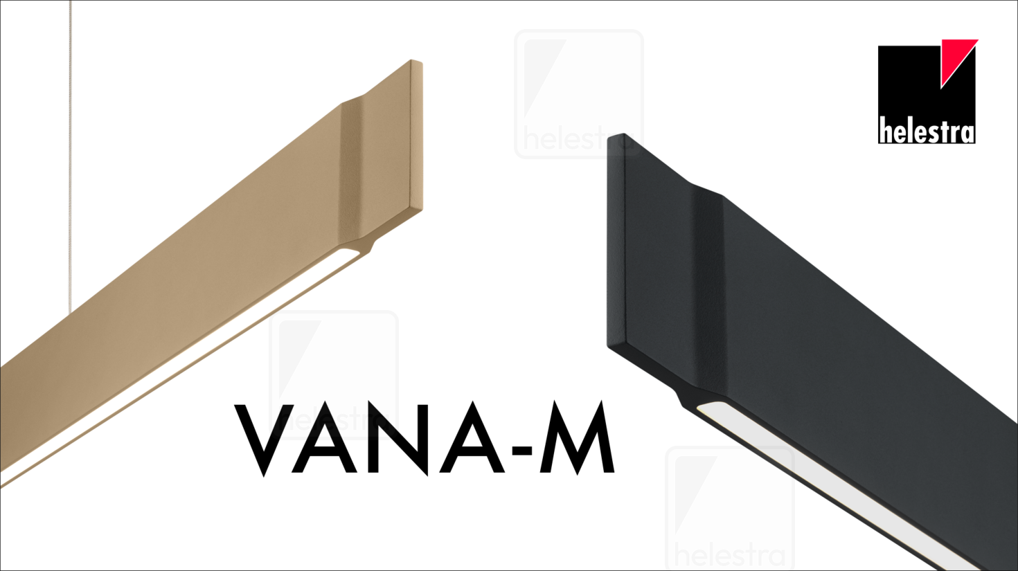 Helestra VANA-M  suspension lumineuse aluminium noir mat