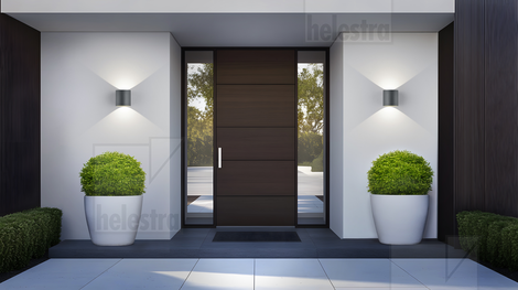 Helestra TOZY  Wandleuchte Aluminium-Guss graphit