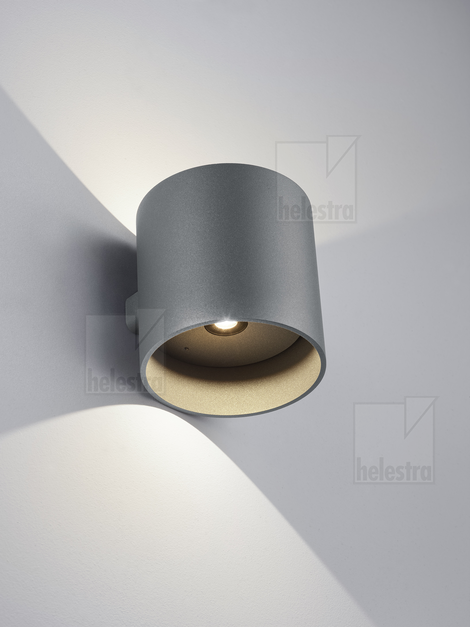 Helestra TOZY  Wandleuchte Aluminium-Guss graphit